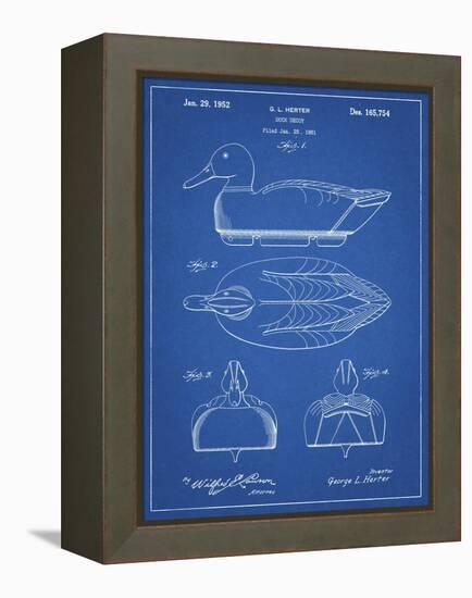 PP1001-Blueprint Propelled Duck Decoy Patent Poster-Cole Borders-Framed Premier Image Canvas