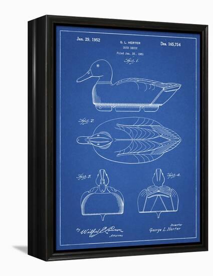 PP1001-Blueprint Propelled Duck Decoy Patent Poster-Cole Borders-Framed Premier Image Canvas