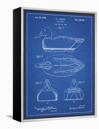 PP1001-Blueprint Propelled Duck Decoy Patent Poster-Cole Borders-Framed Premier Image Canvas