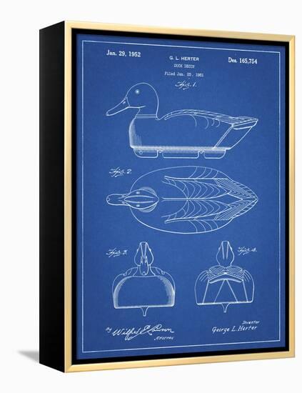 PP1001-Blueprint Propelled Duck Decoy Patent Poster-Cole Borders-Framed Premier Image Canvas