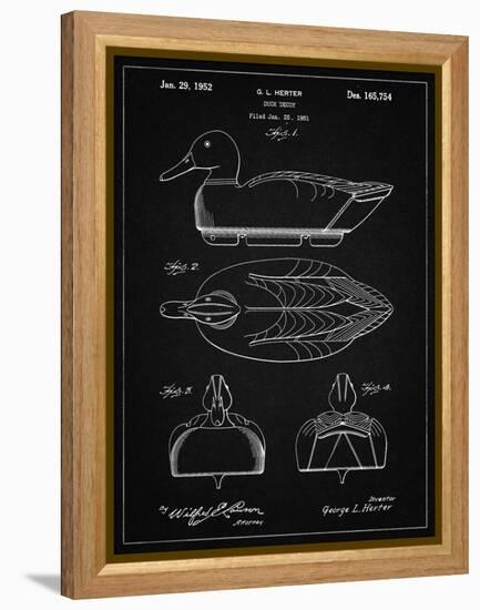 PP1001-Vintage Black Propelled Duck Decoy Patent Poster-Cole Borders-Framed Premier Image Canvas