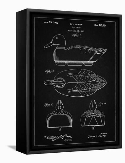 PP1001-Vintage Black Propelled Duck Decoy Patent Poster-Cole Borders-Framed Premier Image Canvas