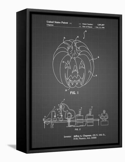 PP1003-Black Grid Pumpkin Patent Poster-Cole Borders-Framed Premier Image Canvas