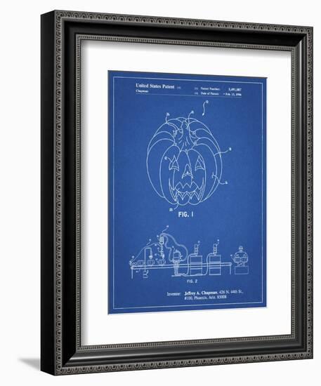 PP1003-Blueprint Pumpkin Patent Poster-Cole Borders-Framed Giclee Print