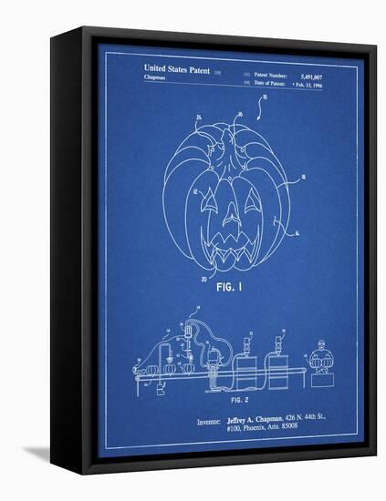 PP1003-Blueprint Pumpkin Patent Poster-Cole Borders-Framed Premier Image Canvas