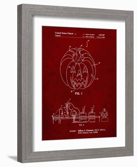 PP1003-Burgundy Pumpkin Patent Poster-Cole Borders-Framed Giclee Print