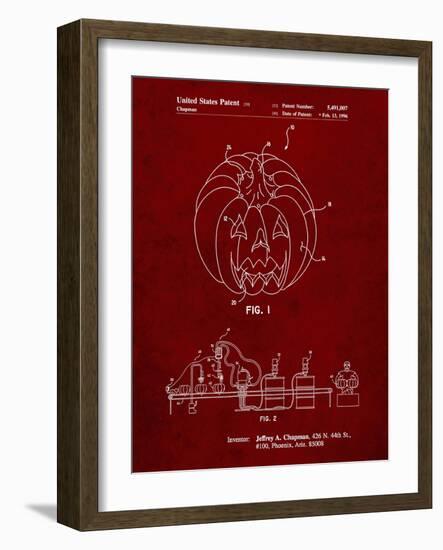 PP1003-Burgundy Pumpkin Patent Poster-Cole Borders-Framed Giclee Print