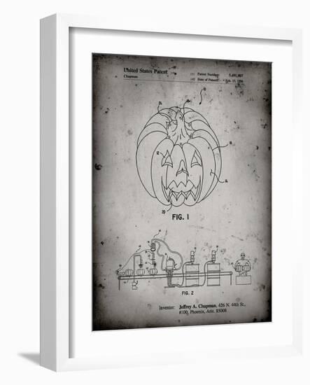 PP1003-Faded Grey Pumpkin Patent Poster-Cole Borders-Framed Giclee Print