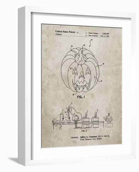 PP1003-Sandstone Pumpkin Patent Poster-Cole Borders-Framed Giclee Print