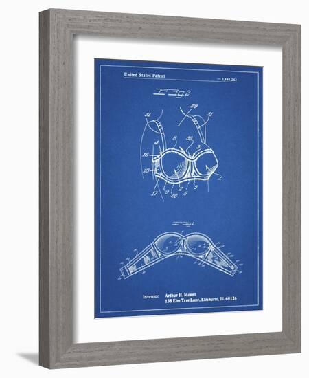 PP1004-Blueprint Push-up Bra Patent Poster-Cole Borders-Framed Giclee Print