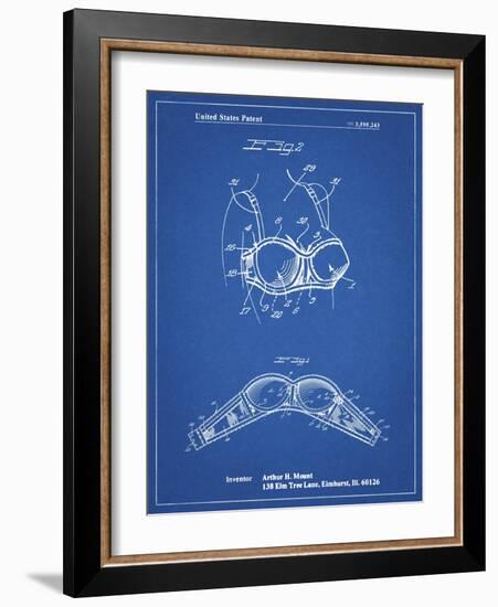 PP1004-Blueprint Push-up Bra Patent Poster-Cole Borders-Framed Giclee Print