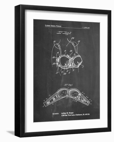 PP1004-Chalkboard Push-up Bra Patent Poster-Cole Borders-Framed Giclee Print