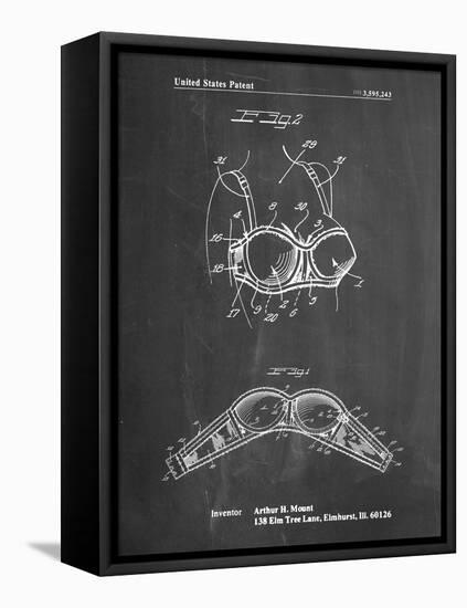 PP1004-Chalkboard Push-up Bra Patent Poster-Cole Borders-Framed Premier Image Canvas