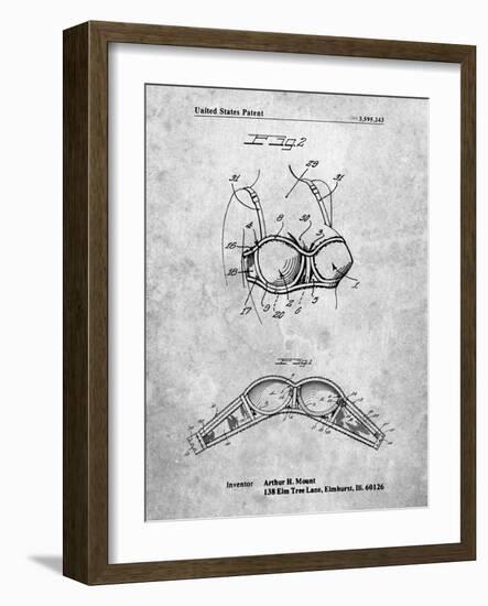 PP1004-Slate Push-up Bra Patent Poster-Cole Borders-Framed Giclee Print