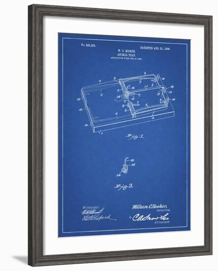 PP1007-Blueprint Rat Trap Patent Print-Cole Borders-Framed Giclee Print