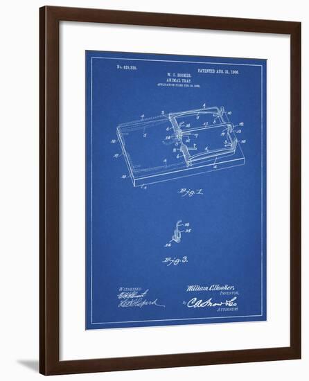 PP1007-Blueprint Rat Trap Patent Print-Cole Borders-Framed Giclee Print