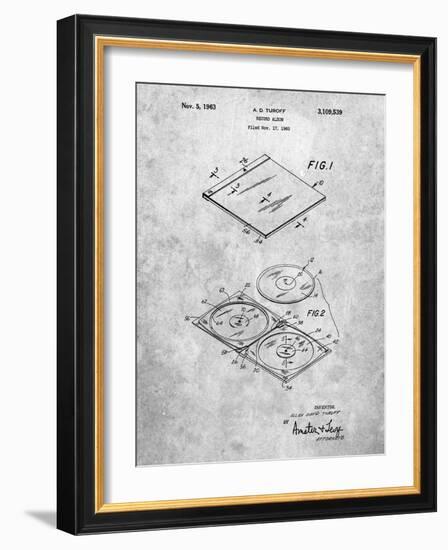 PP1008-Slate Record Album Patent Poster-Cole Borders-Framed Giclee Print