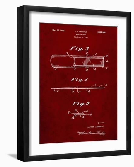 PP1010-Burgundy Reed Patent Poster-Cole Borders-Framed Giclee Print