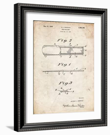 PP1010-Vintage Parchment Reed Patent Poster-Cole Borders-Framed Giclee Print