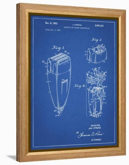 PP1011-Blueprint Remington Electric Shaver Patent Poster-Cole Borders-Framed Premier Image Canvas