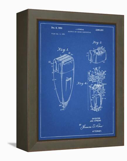 PP1011-Blueprint Remington Electric Shaver Patent Poster-Cole Borders-Framed Premier Image Canvas