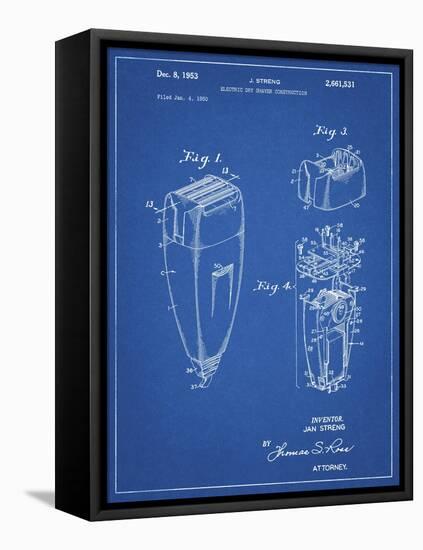 PP1011-Blueprint Remington Electric Shaver Patent Poster-Cole Borders-Framed Premier Image Canvas