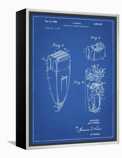 PP1011-Blueprint Remington Electric Shaver Patent Poster-Cole Borders-Framed Premier Image Canvas