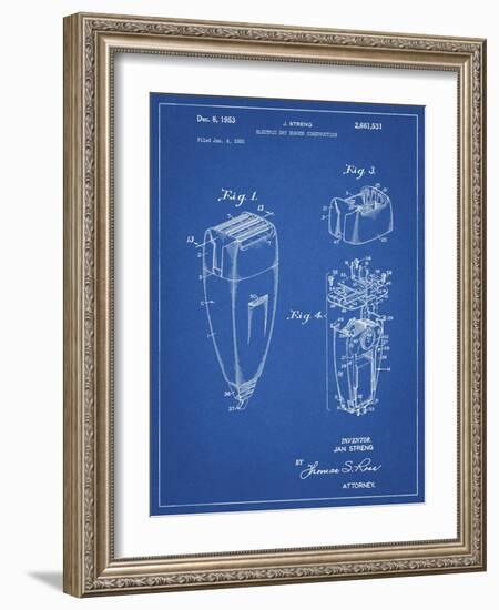 PP1011-Blueprint Remington Electric Shaver Patent Poster-Cole Borders-Framed Giclee Print