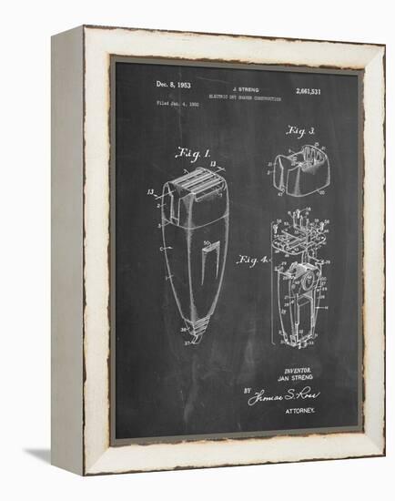 PP1011-Chalkboard Remington Electric Shaver Patent Poster-Cole Borders-Framed Premier Image Canvas