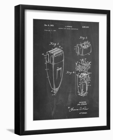 PP1011-Chalkboard Remington Electric Shaver Patent Poster-Cole Borders-Framed Giclee Print