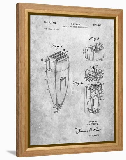 PP1011-Slate Remington Electric Shaver Patent Poster-Cole Borders-Framed Premier Image Canvas