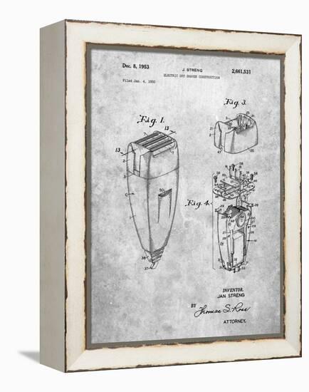 PP1011-Slate Remington Electric Shaver Patent Poster-Cole Borders-Framed Premier Image Canvas