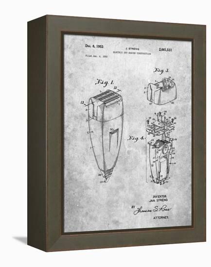 PP1011-Slate Remington Electric Shaver Patent Poster-Cole Borders-Framed Premier Image Canvas