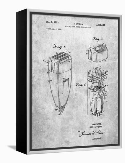 PP1011-Slate Remington Electric Shaver Patent Poster-Cole Borders-Framed Premier Image Canvas