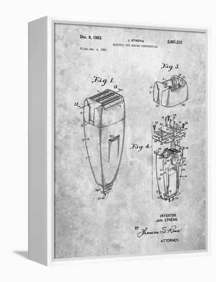 PP1011-Slate Remington Electric Shaver Patent Poster-Cole Borders-Framed Premier Image Canvas