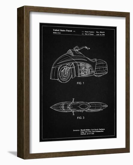 PP1015-Vintage Black Robin Motorcycle Patent Poster-Cole Borders-Framed Giclee Print