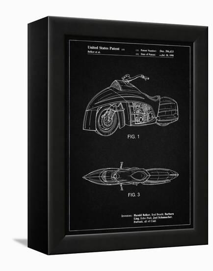 PP1015-Vintage Black Robin Motorcycle Patent Poster-Cole Borders-Framed Premier Image Canvas