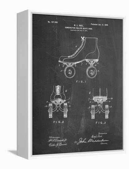 PP1019-Chalkboard Roller Skate 1899 Patent Poster-Cole Borders-Framed Premier Image Canvas