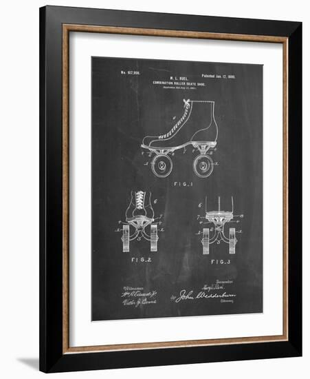 PP1019-Chalkboard Roller Skate 1899 Patent Poster-Cole Borders-Framed Giclee Print