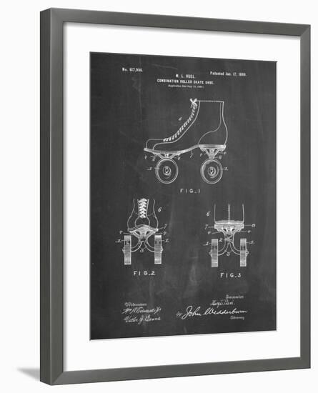 PP1019-Chalkboard Roller Skate 1899 Patent Poster-Cole Borders-Framed Giclee Print