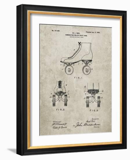 PP1019-Sandstone Roller Skate 1899 Patent Poster-Cole Borders-Framed Giclee Print