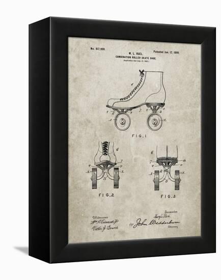 PP1019-Sandstone Roller Skate 1899 Patent Poster-Cole Borders-Framed Premier Image Canvas