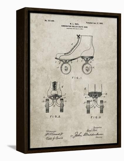 PP1019-Sandstone Roller Skate 1899 Patent Poster-Cole Borders-Framed Premier Image Canvas