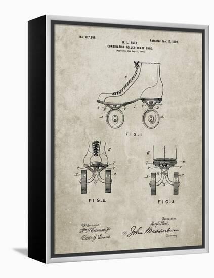 PP1019-Sandstone Roller Skate 1899 Patent Poster-Cole Borders-Framed Premier Image Canvas