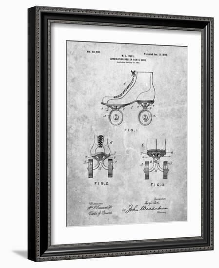 PP1019-Slate Roller Skate 1899 Patent Poster-Cole Borders-Framed Giclee Print