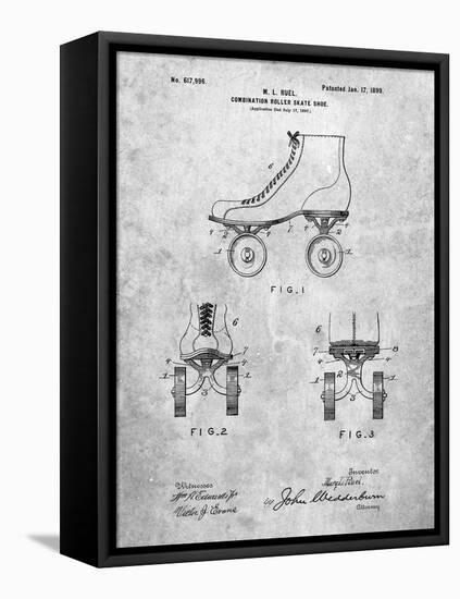 PP1019-Slate Roller Skate 1899 Patent Poster-Cole Borders-Framed Premier Image Canvas
