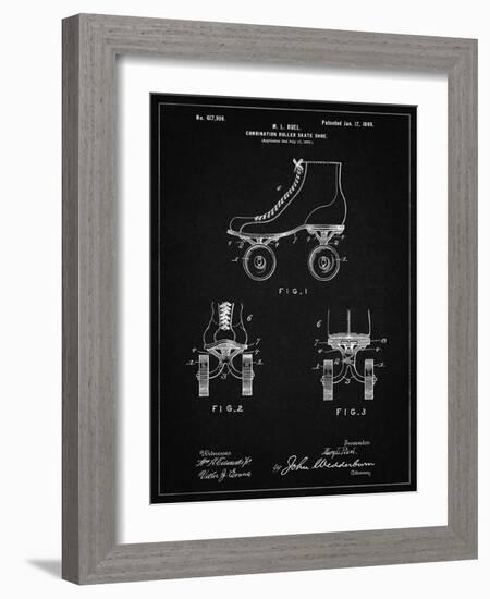 PP1019-Vintage Black Roller Skate 1899 Patent Poster-Cole Borders-Framed Giclee Print