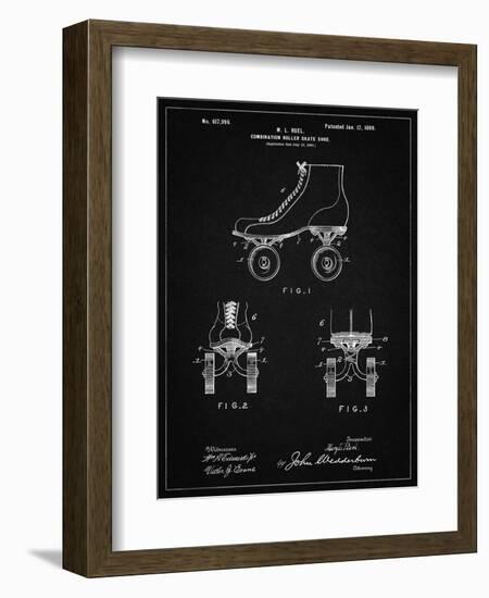 PP1019-Vintage Black Roller Skate 1899 Patent Poster-Cole Borders-Framed Giclee Print