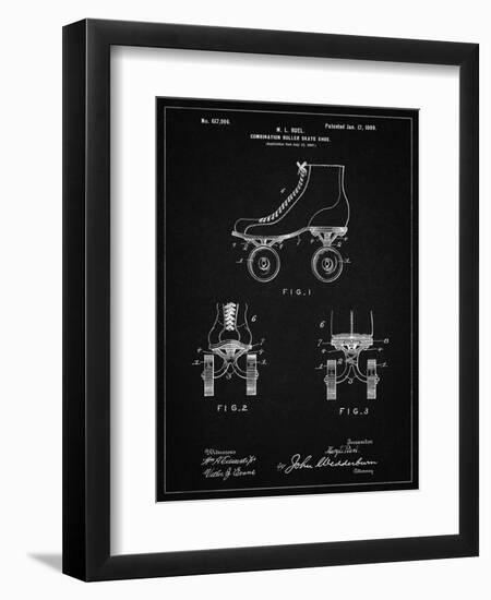 PP1019-Vintage Black Roller Skate 1899 Patent Poster-Cole Borders-Framed Giclee Print