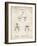 PP1019-Vintage Parchment Roller Skate 1899 Patent Poster-Cole Borders-Framed Giclee Print